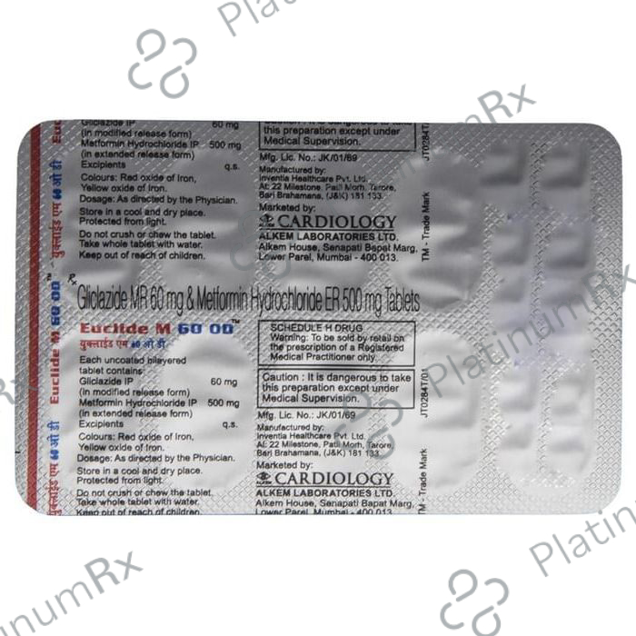 Euclide M 60 OD 60/500mg Tablet ER 10s
