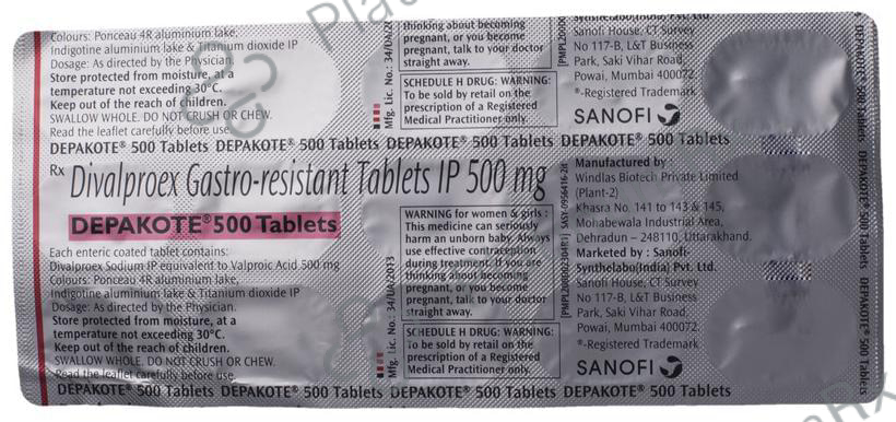 Depakote 500mg Tablet SR 15s