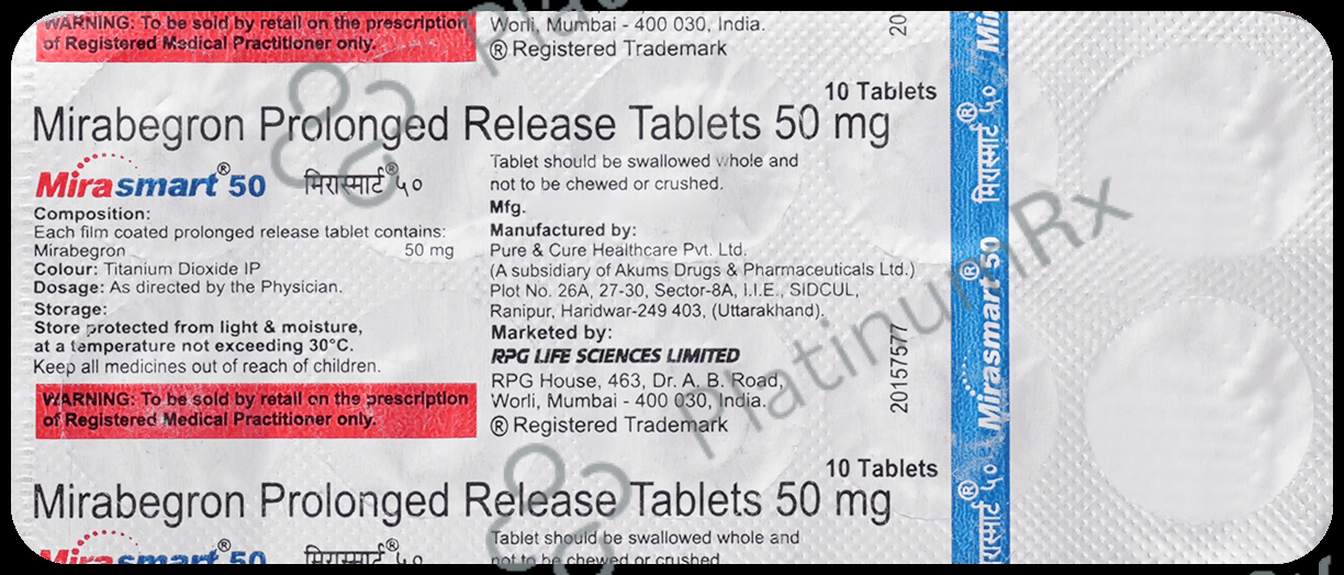 Mirasmart 50 Tablet PR