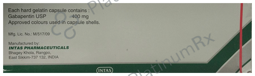 Gabapin 400mg Capsule 10s