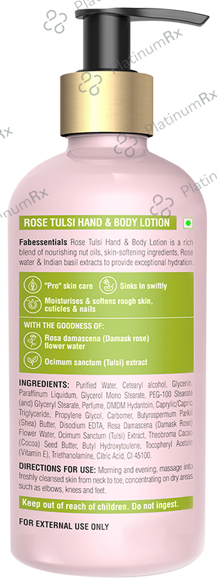 Fabessentials Rose & Tulsi Hand & Body Lotion
