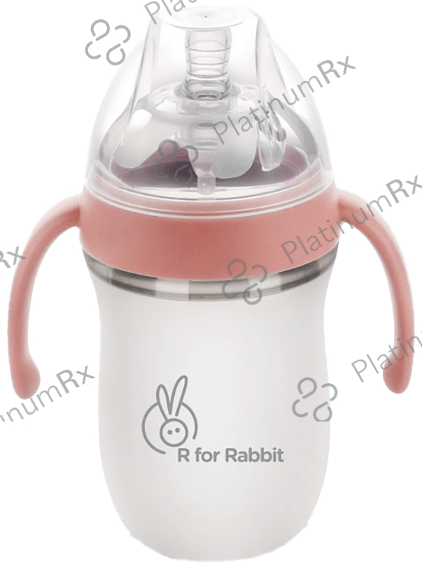 R for Rabbit First Feed Silicon Feeding Bottle Pink 260 ml