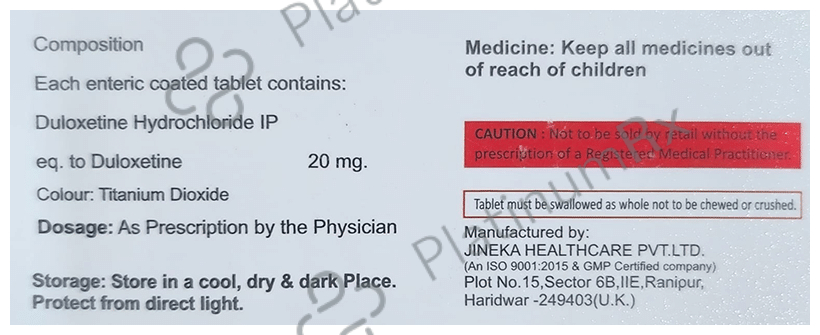 Duvastin 20 Tablet