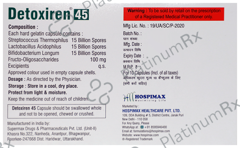 Detoxiren 45 Capsule 10s