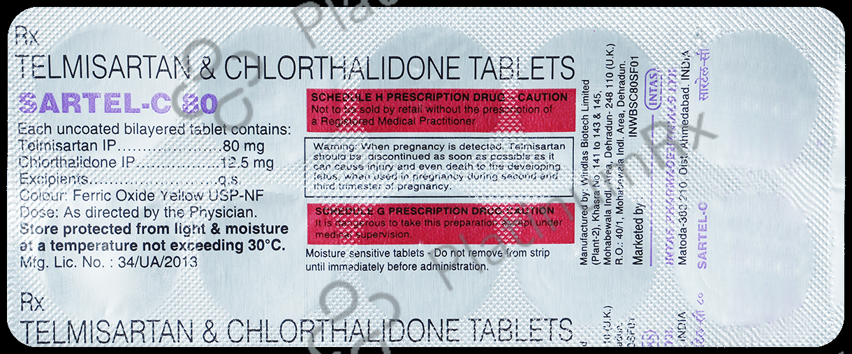 Sartel C 12.5/80mg Tablet 10s