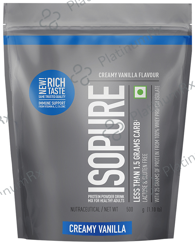 Isopure Whey Protein Isolate - Powder for Skin, Nails & Immunity - Flavour Creamy Vanilla