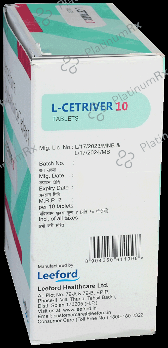 L-Cetriver 10 Tablet