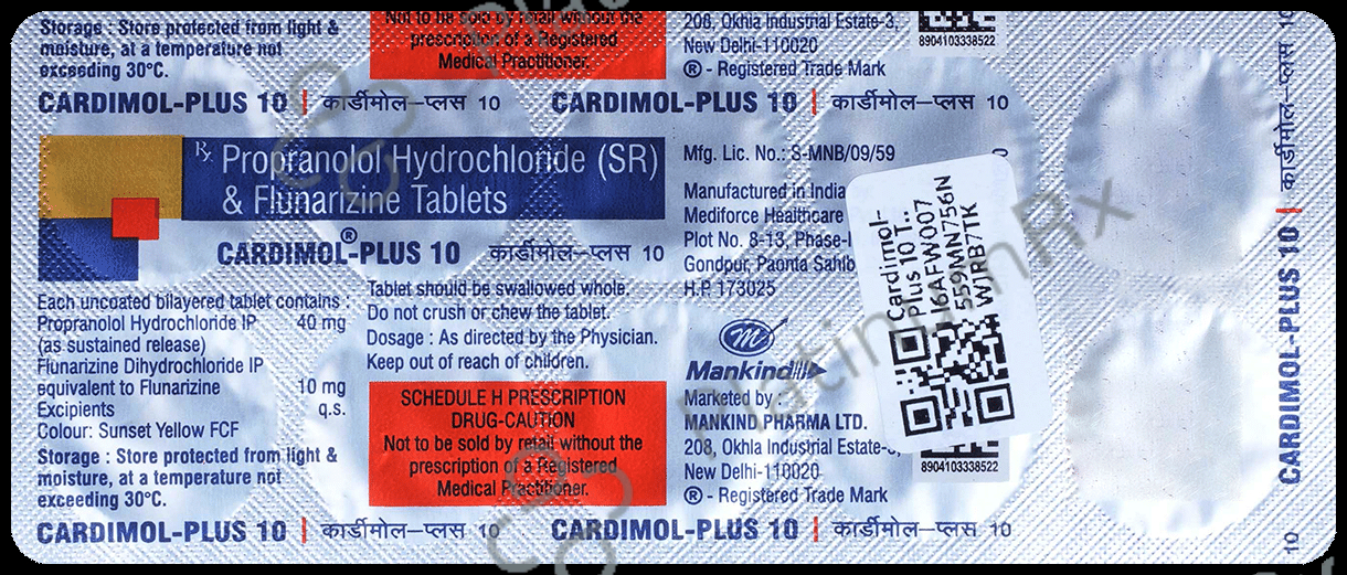 Cardimol Plus 10/40mg Tablet SR 10s