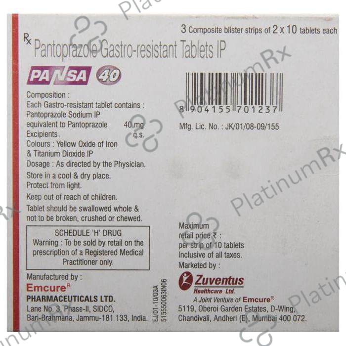 Pansa 40 Tablet 10 Tablet