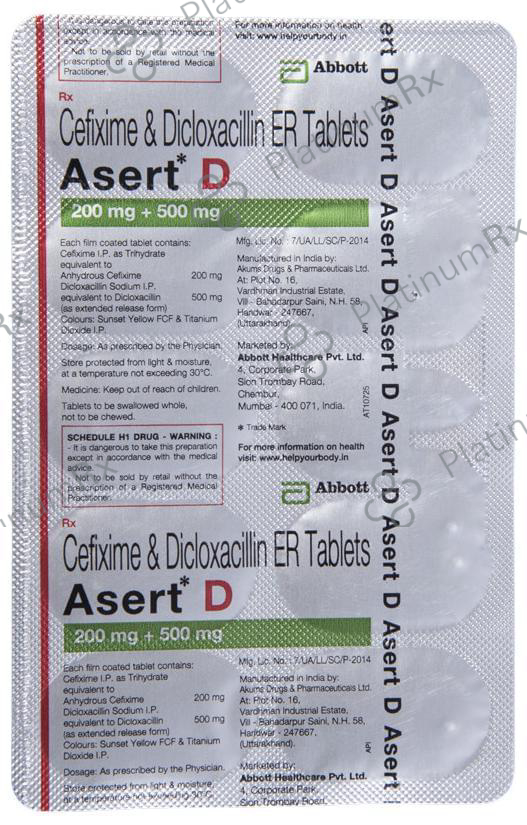 Asert D 200/500mg Tablet ER 10s