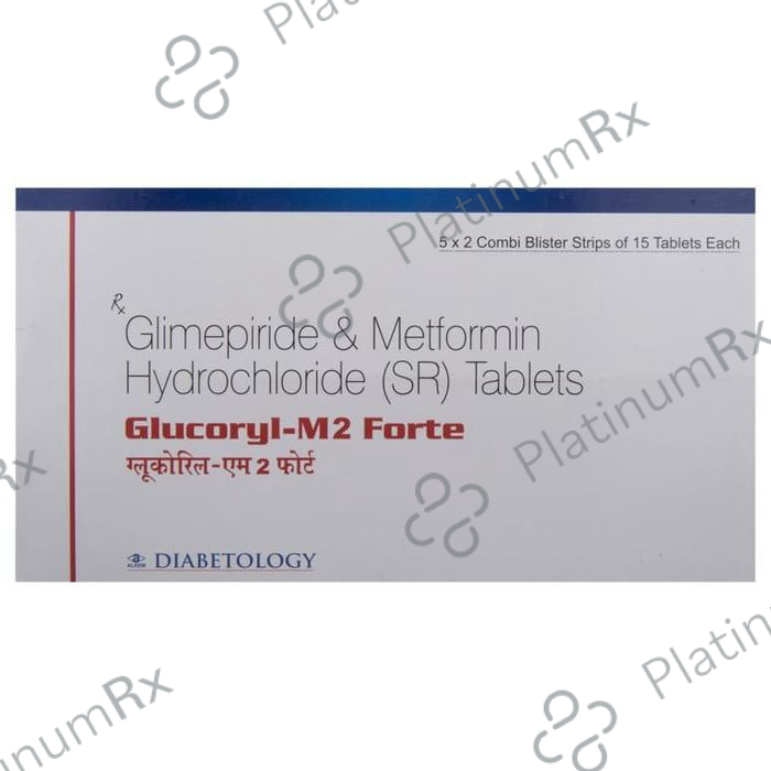 Glucoryl M 2 Forte 2/1000mg Tablet PR 15s