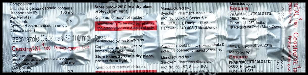 Ceastra XL 100mg Capsule 7s