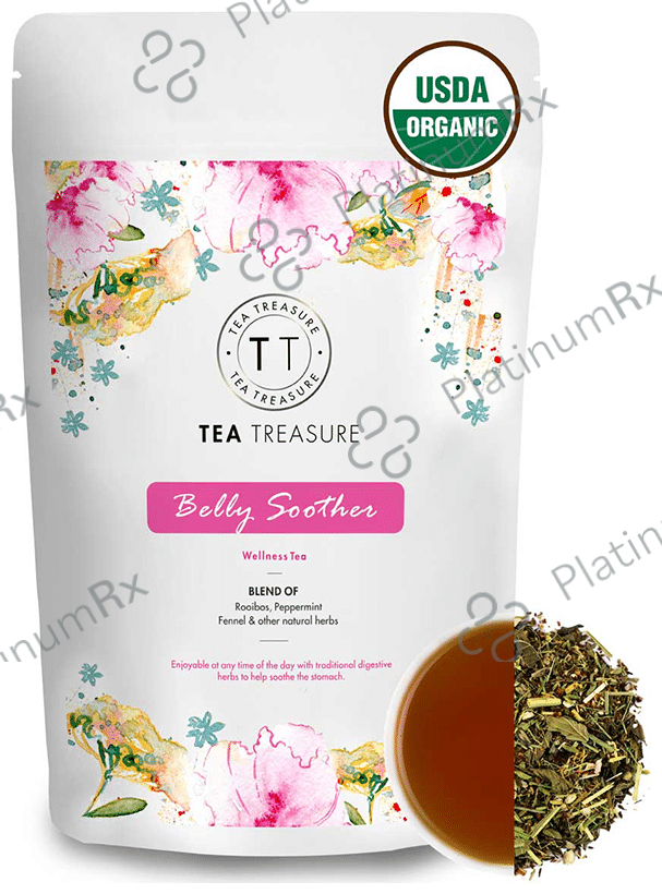 Tea Treasure USDA Organic Belly Soother Wellness Tea 100 gm