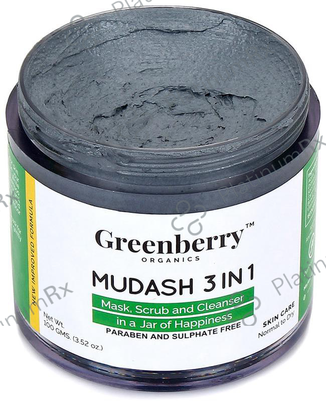Greenberry Organics Mudash 3 in 1 Mask, Scrub and Cleanser