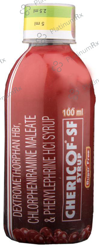 Chericof SF Sugar Free 2/10/5mg Syrup 100ml