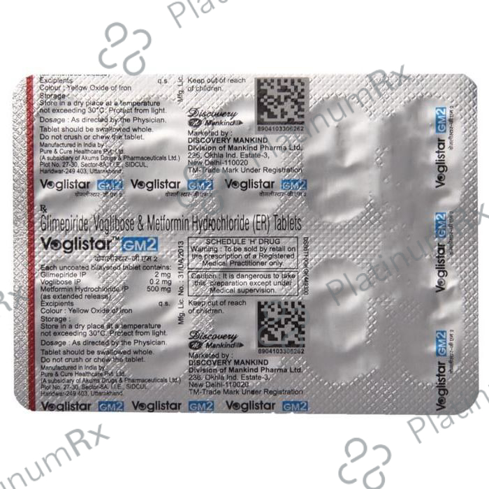Voglistar GM2 Tablet ER 10 Tablet ER