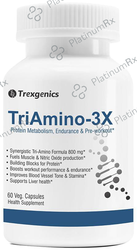 Trexgenics TriAmino 3X L-Arginine Ornithine Lysine Veg Capsules