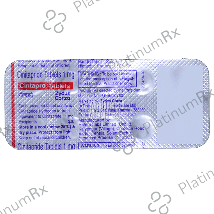 Cintapro 1mg Tablet 10s
