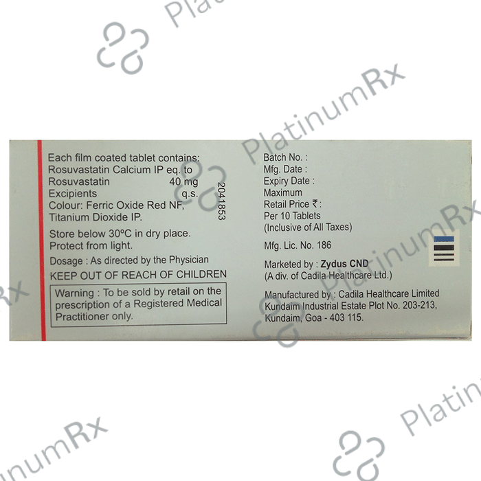 Zyrova 40mg Tablet 10s
