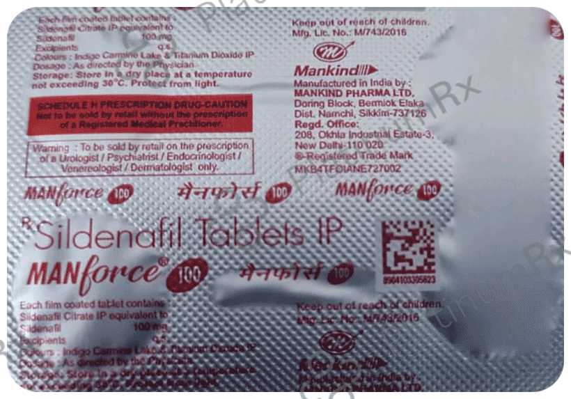 Manforce 100mg Tablet 4s