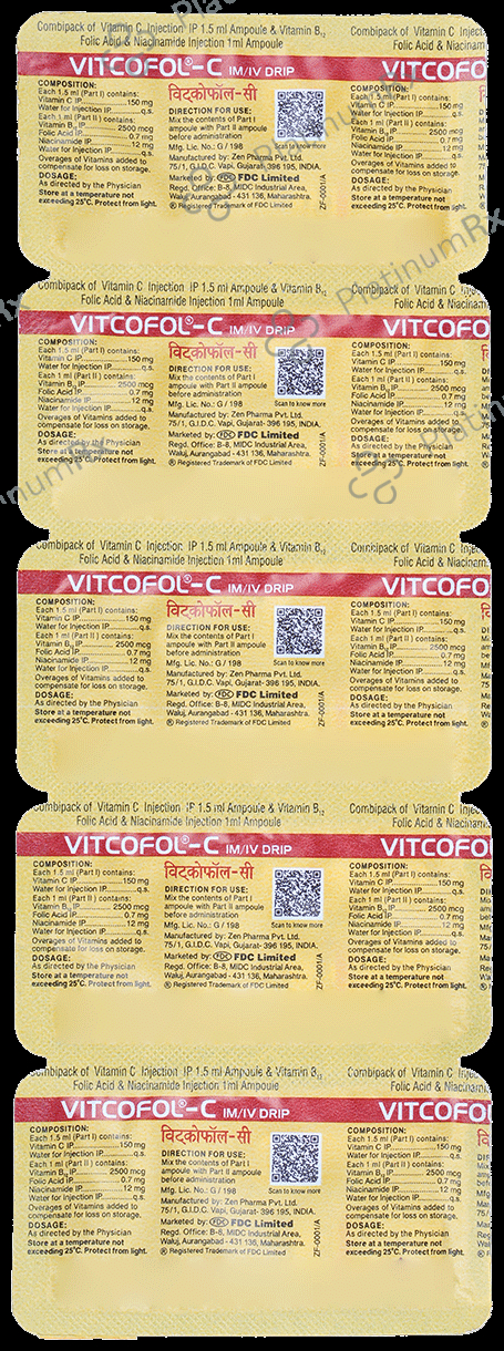 Vitcofol C Combipack Injection 1s