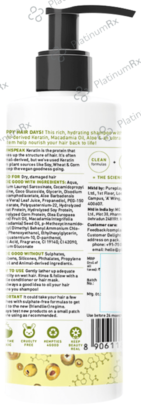 Plum Olive & Plant Keratin Damage Repair Shampoo