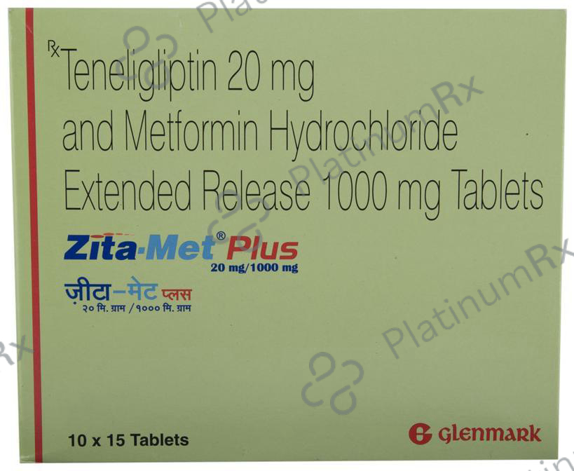 Zita Met Plus 1000/20mg Tablet ER 15s