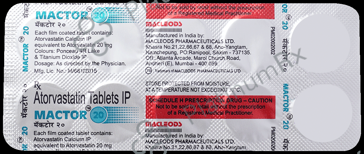Mactor 20mg Tablet 10s