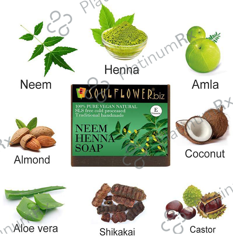 Soulflower Neem Henna Shampoo Bar Soap