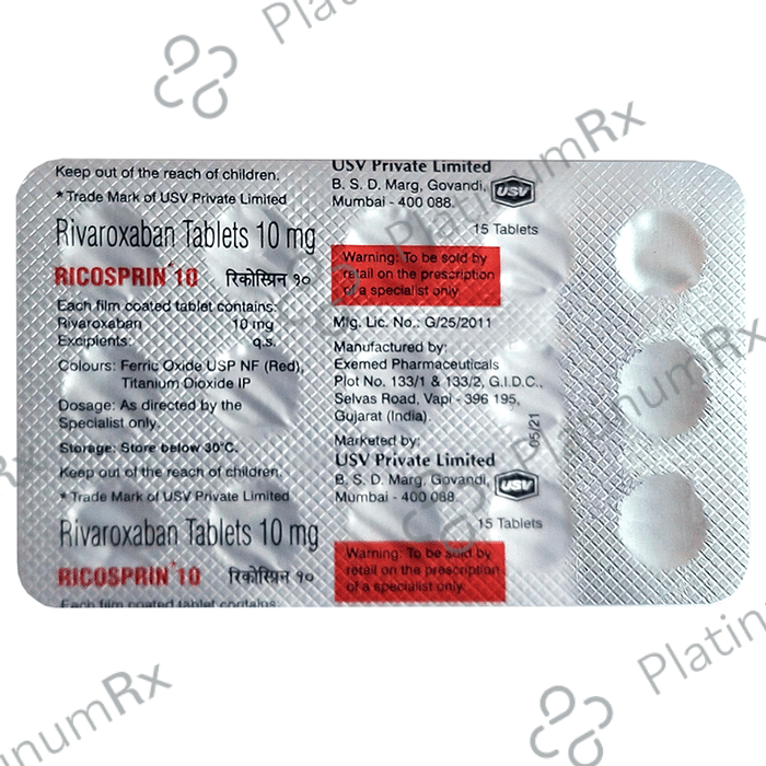 Ricosprin 10mg Tablet 15s