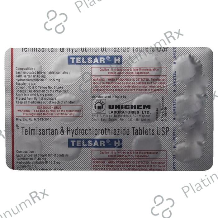 Telsar H 40/12.5mg Tablet 15s