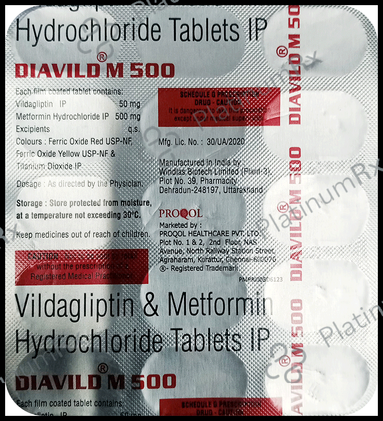 Diavild M 500mg/50mg Tablet
