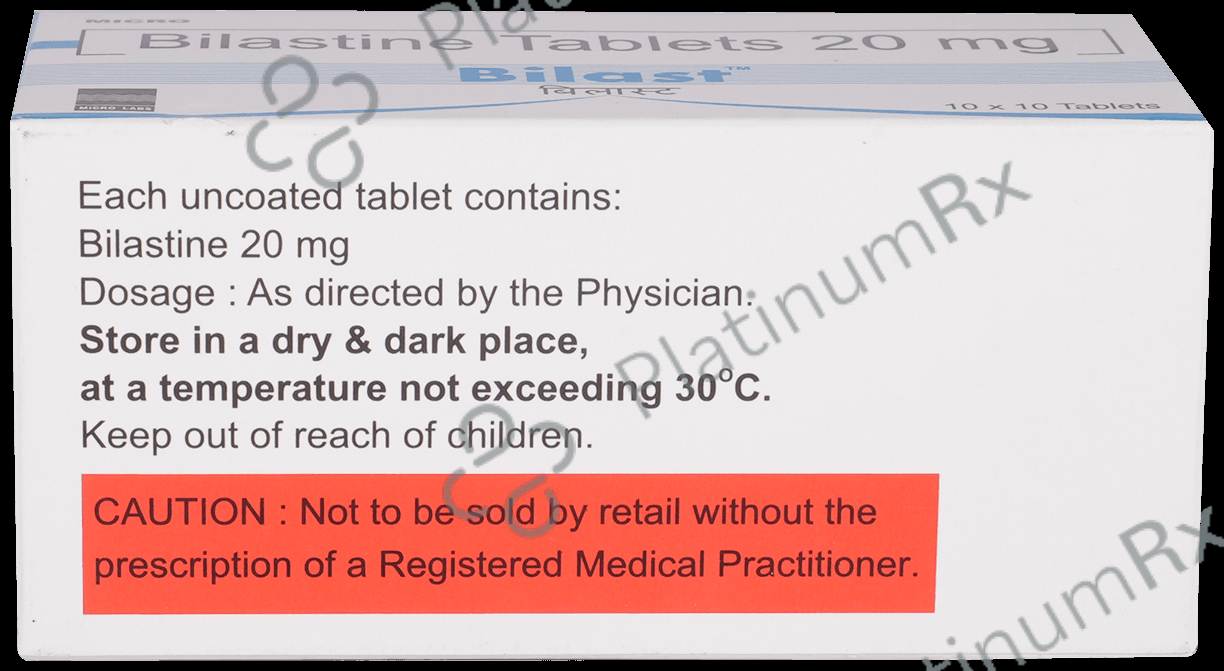 Bilast 20mg Tablet 10s