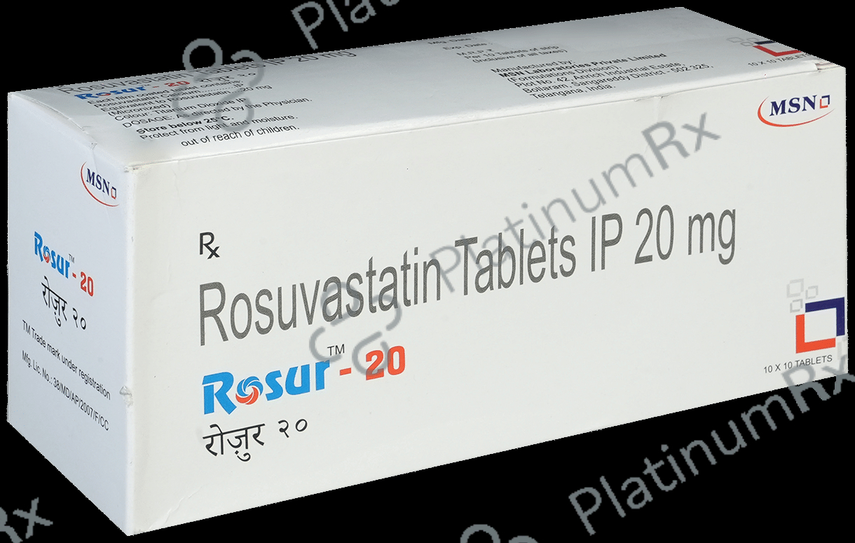 Rosur 20mg Tablet 10s