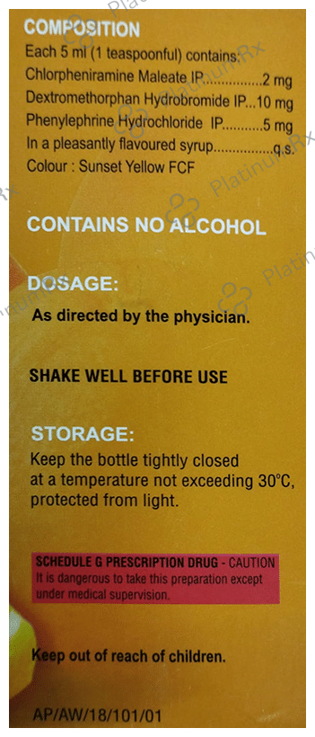 Orange CS Syrup 100 Syrup