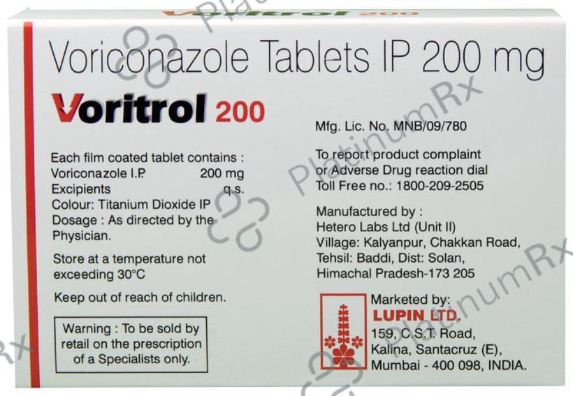 Voritrol 200mg Tablet 4s