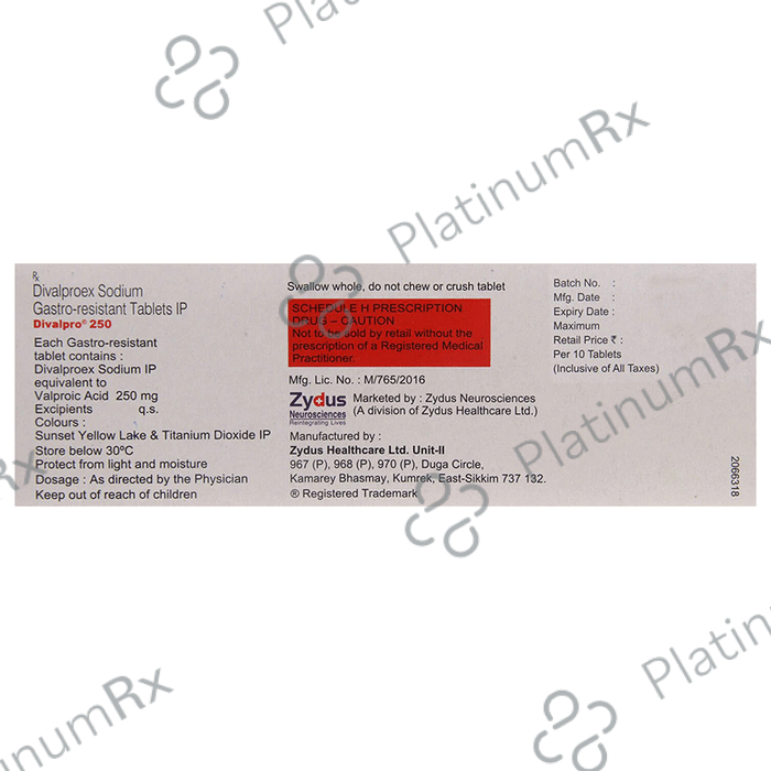 Divalpro 250mg Tablet 10s