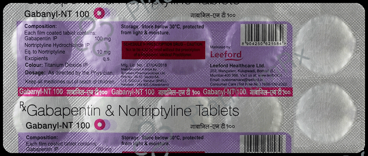 Gabanyl NT 100/10mg Tablet 10s