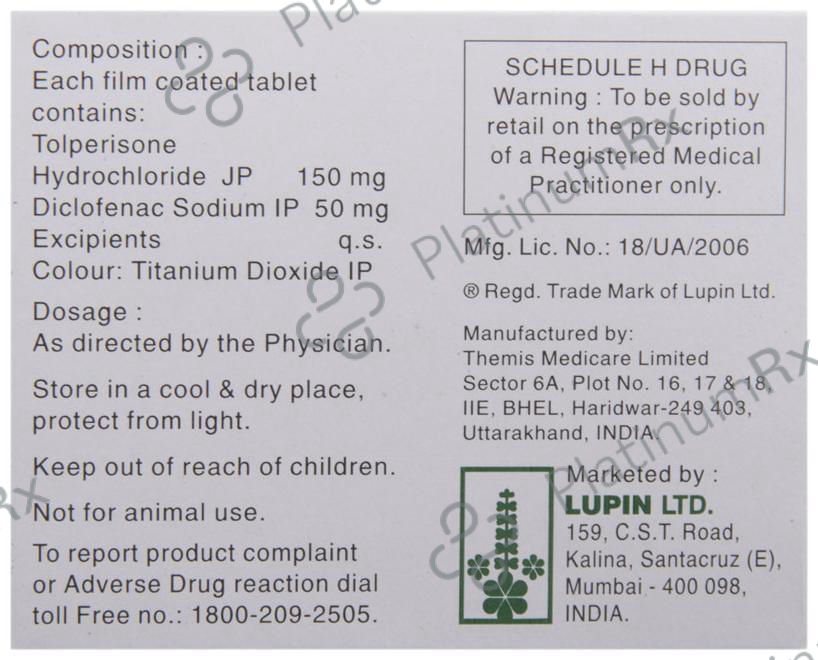 Tolifast D 50/150mg Tablet 10s