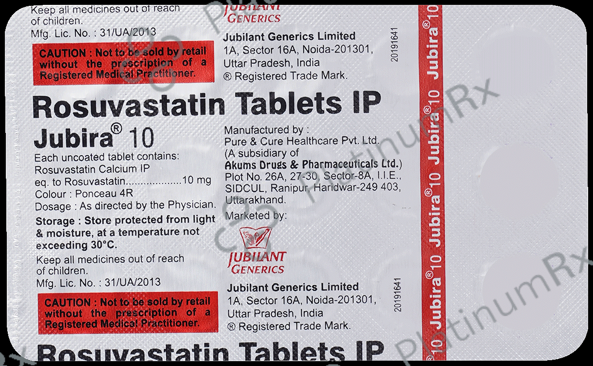 Jubira 10mg Tablet 15s