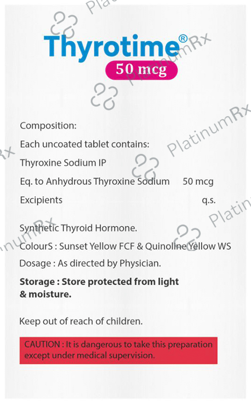 Thyrotime 50mcg Tablet