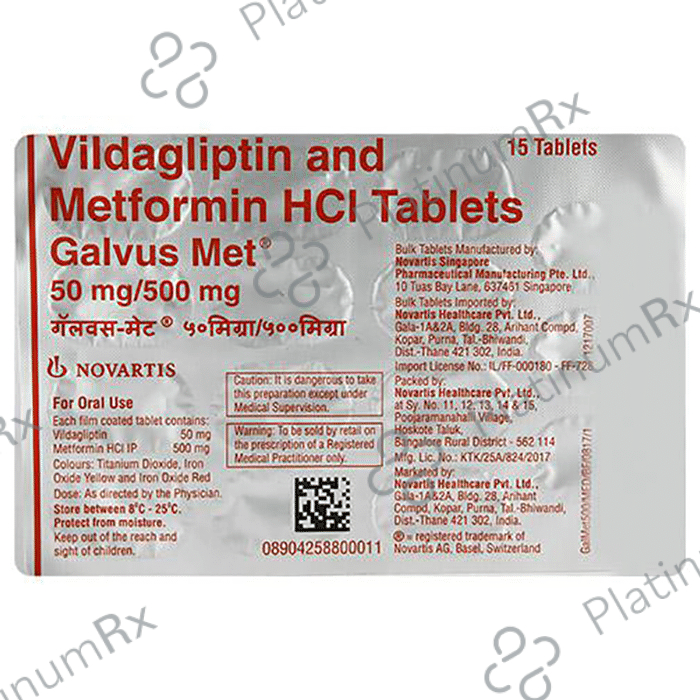 Galvus Met 500/50mg Tablet 15s
