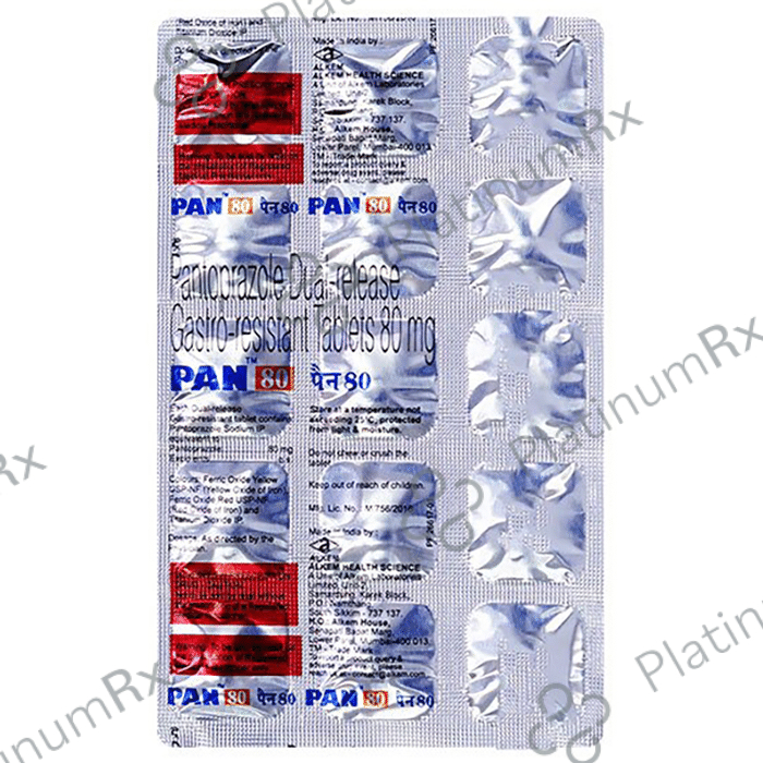 PAN 80mg Tablet 15s
