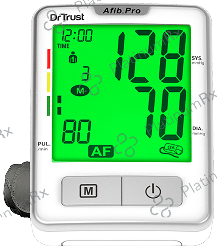 Dr Trust USA Atrial Fibrillation Digital Blood Pressure Monitor Silver