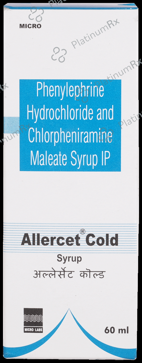 Allercet 2/5mg Cold Syrup 60ml
