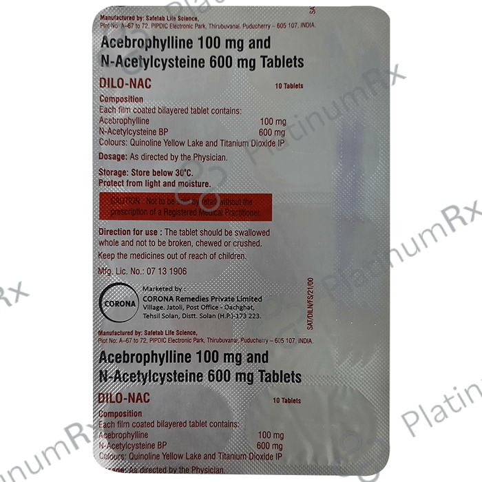 Dilo Nac 100/600mg Tablet 10s