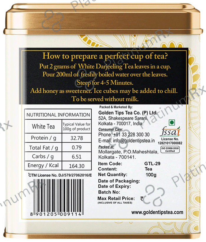 Golden Tips White Exotica Loose Leaf Tea