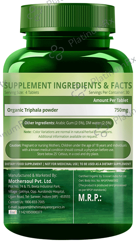Himalayan Organics Organic Triphala Tablet