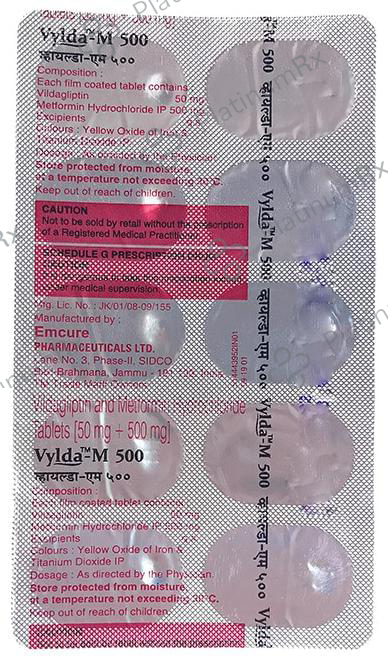 Vylda M 500/50mg Tablet 10s