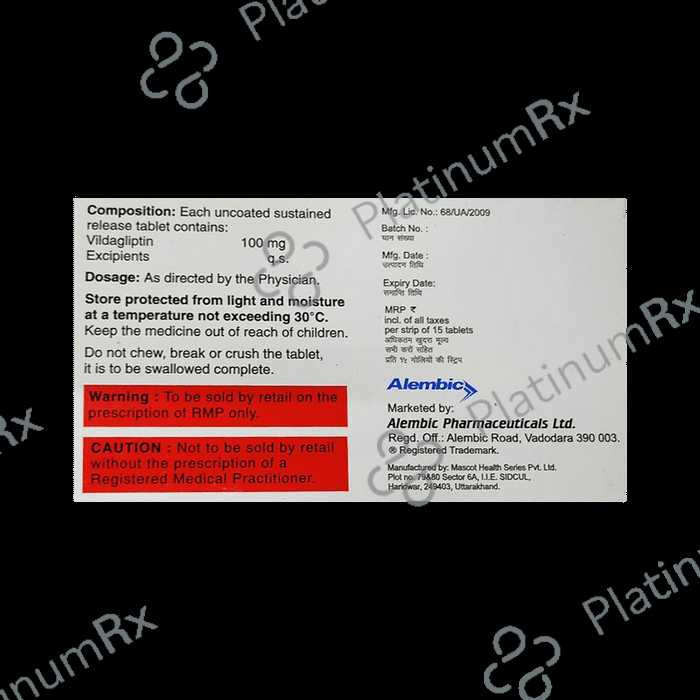 Glipy OD 100mg Tablet SR 15s